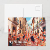 La Tomatina Bunol Spanien Postkarte (Vorne/Hinten)