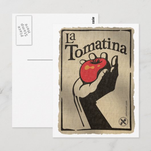 La Tomitina Postkarte (Vorne/Hinten)