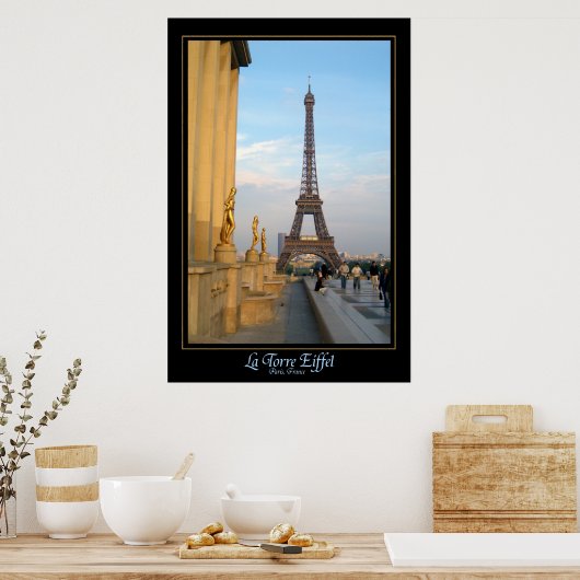 La Torre Eiffel (Der Effielturm) Poster (Küche)