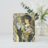 "La Tosca" (Detail) von Alphonse Mucha Postkarte (Stehend Vorderseite)
