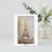 La Tour Eiffel by Seurat Georges Postkarte (Stehend Vorderseite)