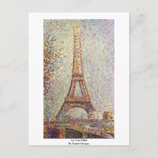 La Tour Eiffel by Seurat Georges Postkarte (Vorderseite)