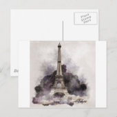 La Tour Eiffel de Paris. Postkarte (Vorne/Hinten)