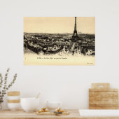 La Tour Eiffel, Paris Frankreich c1910 Vintag Poster (Küche)