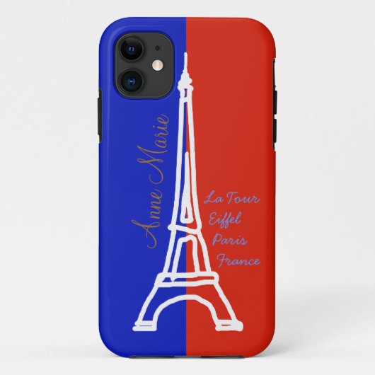 la tour Eiffel Paris personalisiert Case-Mate iPhone Hülle (Rückseite)