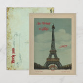 La Tour Eiffel Postcard Postkarte (Vorne/Hinten)
