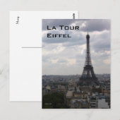 La Tour Eiffel Postcard Postkarte (Vorne/Hinten)