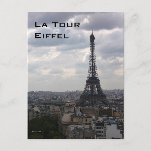 La Tour Eiffel Postcard Postkarte (Vorderseite)