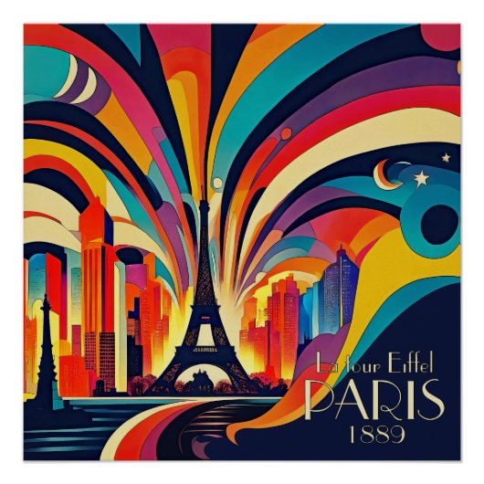 La Tour Eiffel Poster (Vorderseite)