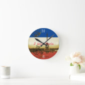 La Tour Eiffel Poster Runde Wanduhr (Zuhause)