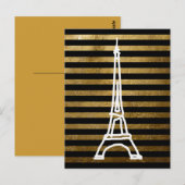 la tour Eiffel Postkarte (Vorne/Hinten)