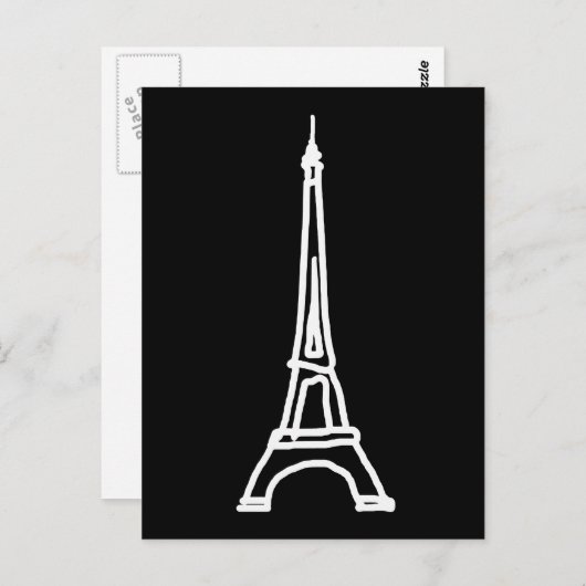 la tour Eiffel Postkarte (Vorne/Hinten)