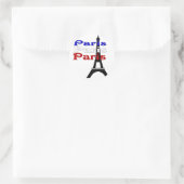 La Tour Eiffel Runder Aufkleber (Tasche)
