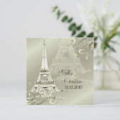 LA TOUR EIFFEL TOWER WEDING INVITATIONEN EINLADUNG (Stehend Vorderseite)
