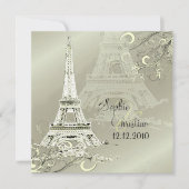 LA TOUR EIFFEL TOWER WEDING INVITATIONEN EINLADUNG (Vorderseite)