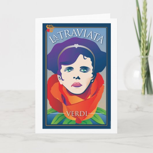 La traviata, Oper Karte (Vorderseite)