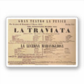 La Traviata World Premiere Poster (1853) Aufkleber (Vorderseite)
