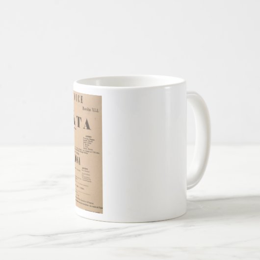 La Traviata World Premiere Poster (1853) Kaffeetasse (VorderseiteRechts)