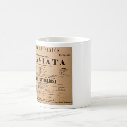 La Traviata World Premiere Poster (1853) Kaffeetasse (Mittel)