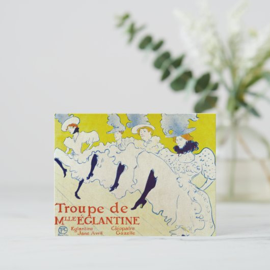 La Troupe de Mlle Eglantine - Toulouse Lautrec Postkarte (Stehend Vorderseite)