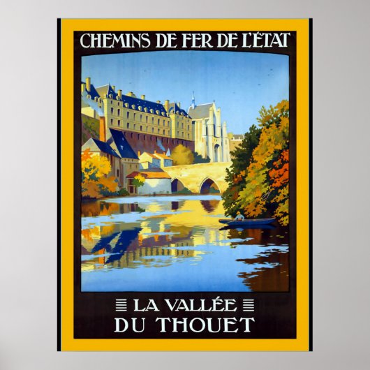 La Vallée du Thouet ~ Vintage französische Reise Poster (Vorne)