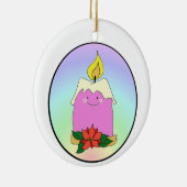 La vela rosa de adviento keramik ornament (Rechts)