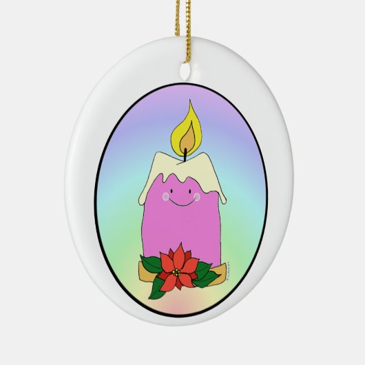 La vela rosa de adviento keramik ornament (Rechts)