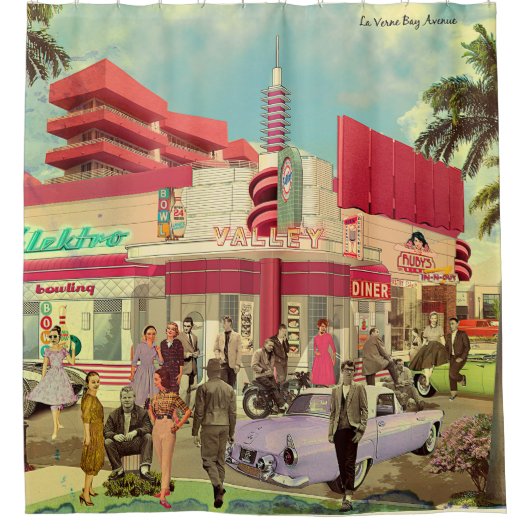 La Verne Bay Avenue Duschvorhang (Vorderseite)