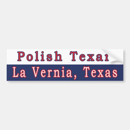 La Vernia Polish Texan Autoaufkleber (Vorne)
