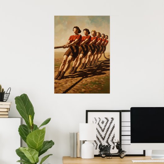 LA VICTOIRE À L'ARRACHÉ (Der Kampf um den Sieg im Poster (Heimbüro)