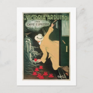 La Victoria Arduino Vintager Kaffee Drink und Kuns Postkarte