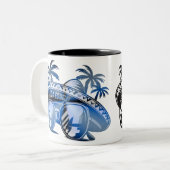 La Vida Es Bella - Sombrero Sommerdesign Zweifarbige Tasse (Vorderseite Links)
