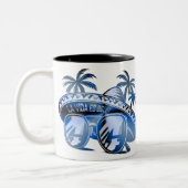 La Vida Es Bella - Sombrero Sommerdesign Zweifarbige Tasse (Links)
