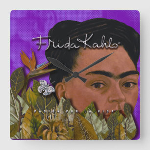 La Vida Frida Kahlos Pasion Por Quadratische Wanduhr