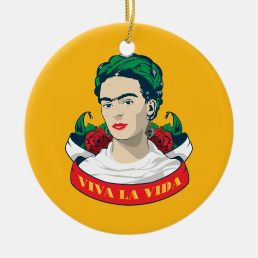 La Vida Frida Kahlos | Viva Keramikornament (Vorne)