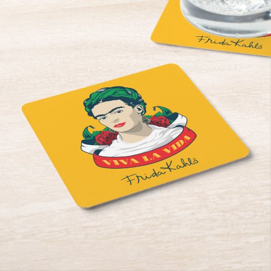 La Vida Frida Kahlos | Viva Rechteckiger Pappuntersetzer (angewinkelt)