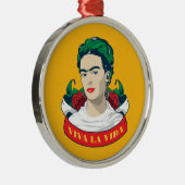 La Vida Frida Kahlos | Viva Silbernes Ornament (Rechts)