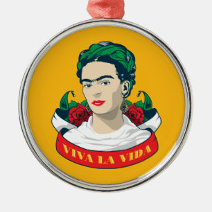 La Vida Frida Kahlos   Viva Silbernes Ornament