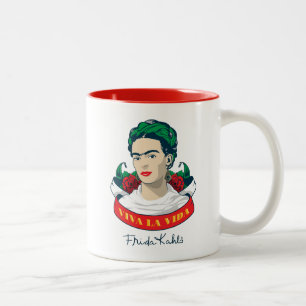 La Vida Frida Kahlos   Viva Zweifarbige Tasse