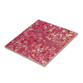 La Vida Magenta Rosa Imitate Glitzer Solid Fliese (Seite)