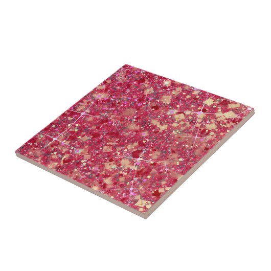 La Vida Magenta Rosa Imitate Glitzer Solid Fliese (Seite)