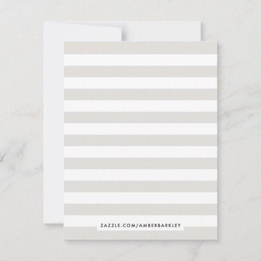 La Vie en Rose Blumengestation - Grau Mitteilungskarte (Rückseite)