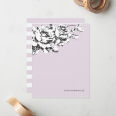 La Vie en Rose Blumengestation - Lila Mitteilungskarte (Vorderseite/Rückseite Beispiel)