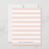 La Vie en Rose Blumengestation - Rosa Mitteilungskarte (Rückseite)