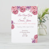 La vie en Rose Einladung (Stehend Vorderseite)