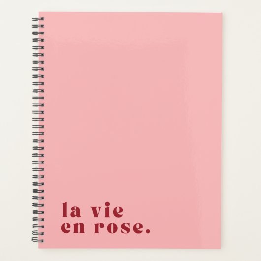 La vie en Rose Französischer Quotenplaner Planer (Vorderseite)