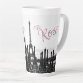 La Vie en Rose Paris Eiffel Tower Latte Tasse (Rechte Ecke)