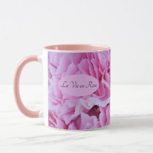 La Vie en Rose rosa Nelken Tasse