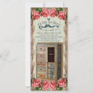 La Vie En Rose Vintage ~ Regal-/Postkarte