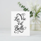 la vie est belle, das Leben ist schön, französisch Postkarte (Stehend Vorderseite)